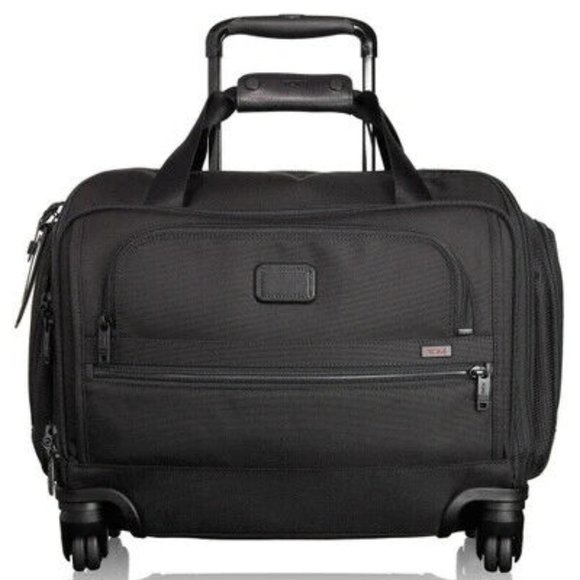 Tumi United Airlines Crew 4 Wheeled Compact Duffel in Black  -LIKE NEW EUC - Picture 1 of 12